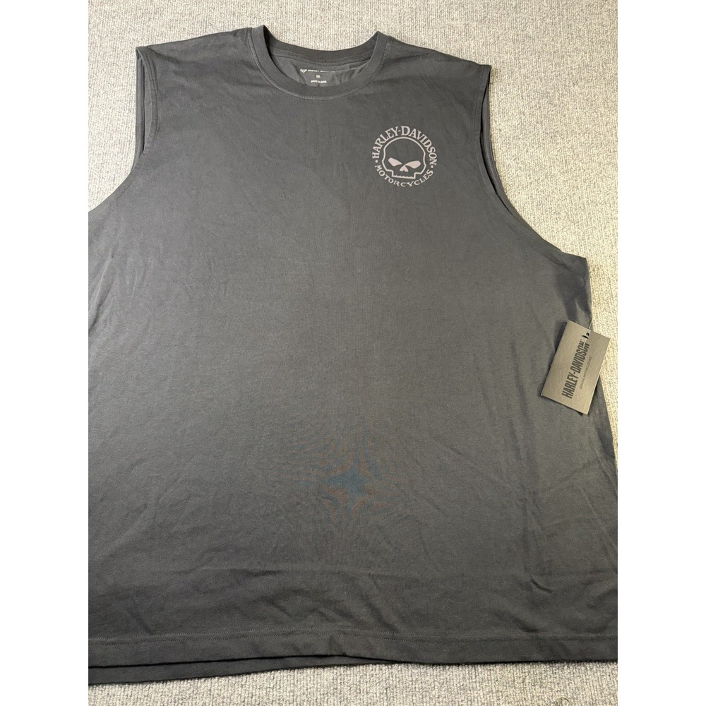 Harley Davidson Shirt Men's 5XL Black Muscle Sleeveless T Shirt Tank Biker Skull